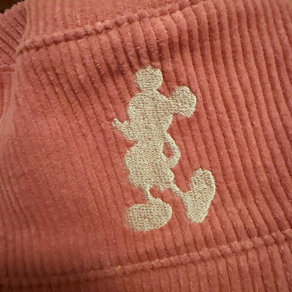 Disney Pink Corduroy Bucket Hat with White Mickey Mouse - Picture 4 of 5
